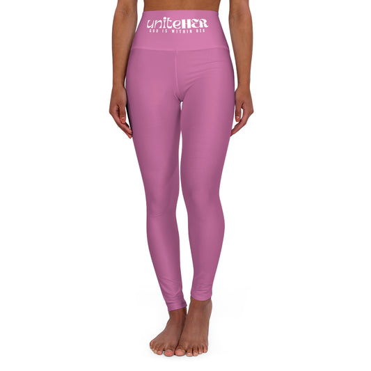 UniteHER High Waisted Yoga Leggings (PINK)