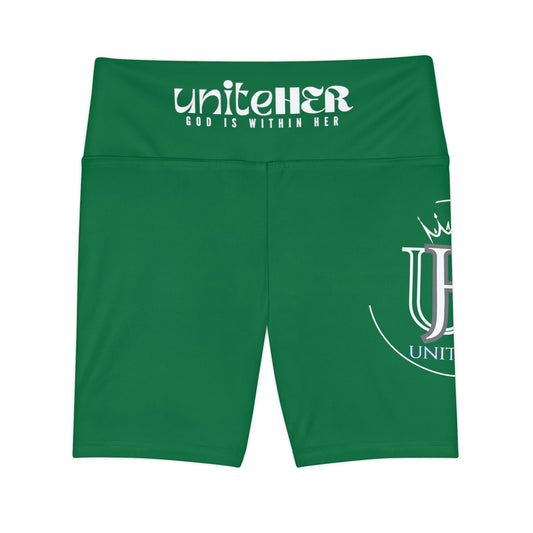 UniteHER Women's Workout Shorts (HUNTERGREEN)