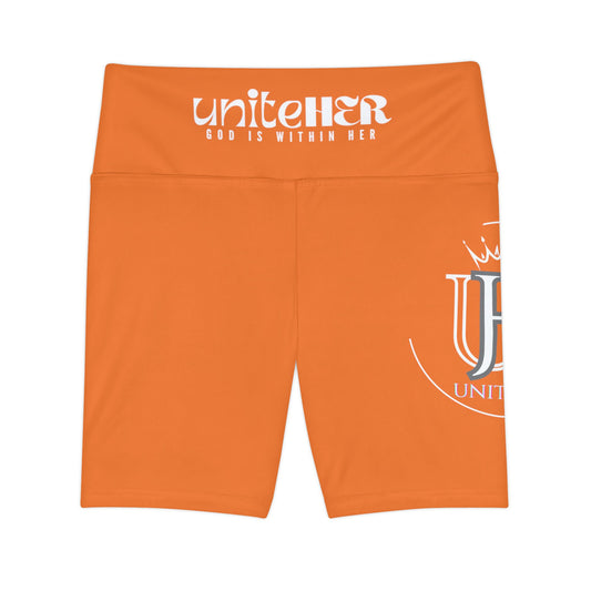 UniteHER Women's Workout Shorts (TANGERINE)