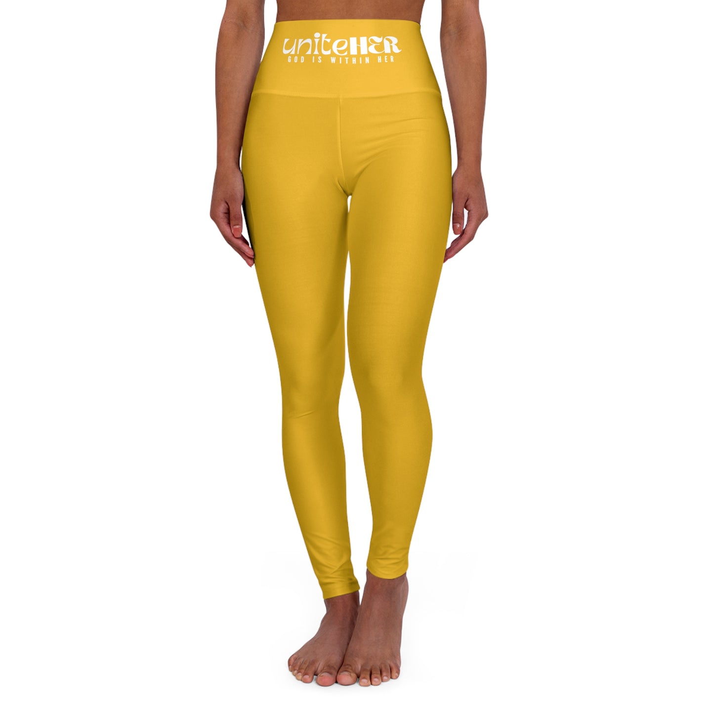 UniteHER High Waisted Yoga Leggings (MUSTARD)