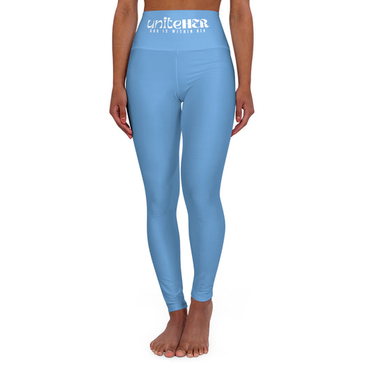 UniteHER High Waisted Yoga Leggings (LBlue)