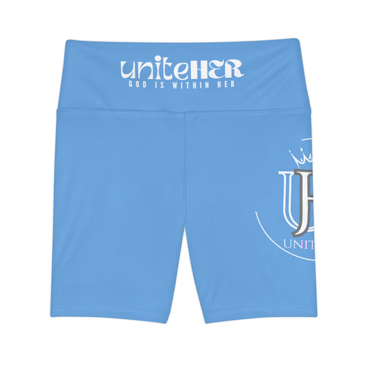 UniteHER Women's Workout Shorts (LBLUE)