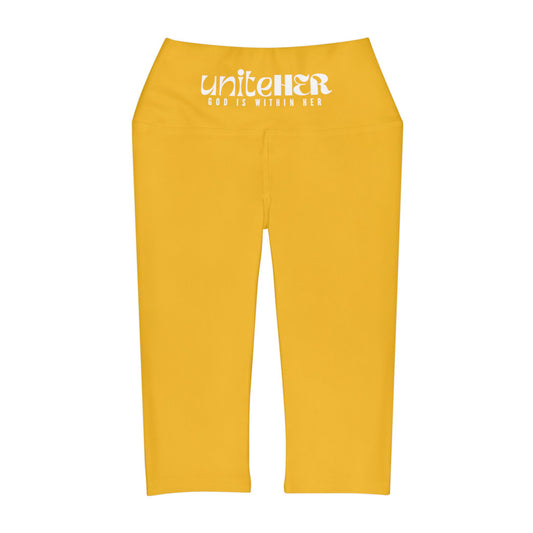 UniteHER Yoga Capri Leggings (MUSTARD)