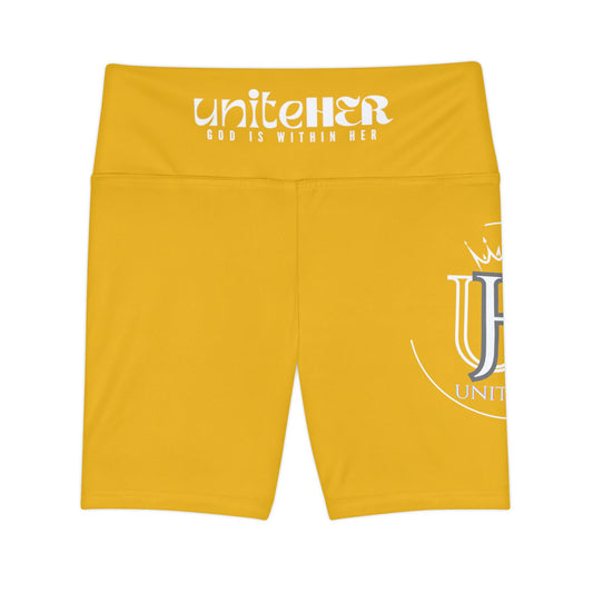 UniteHER Women's Workout Shorts (MUSTARD)