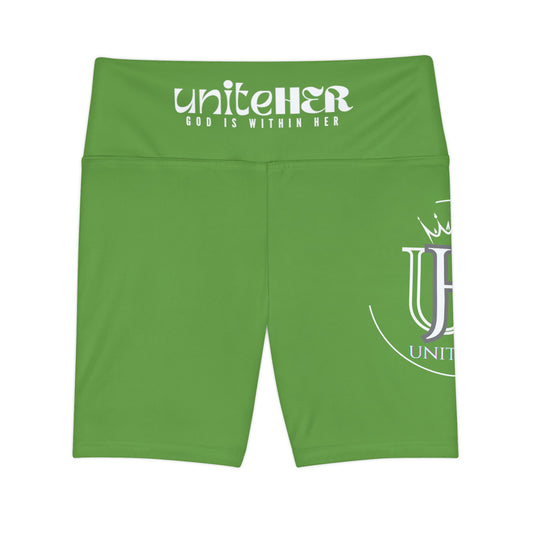 UniteHER Women's Workout Shorts (LIME)