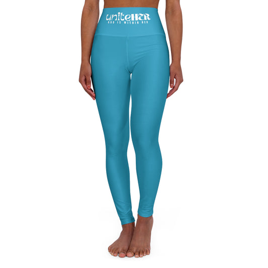 UniteHER High Waisted Yoga Leggings (Turq)